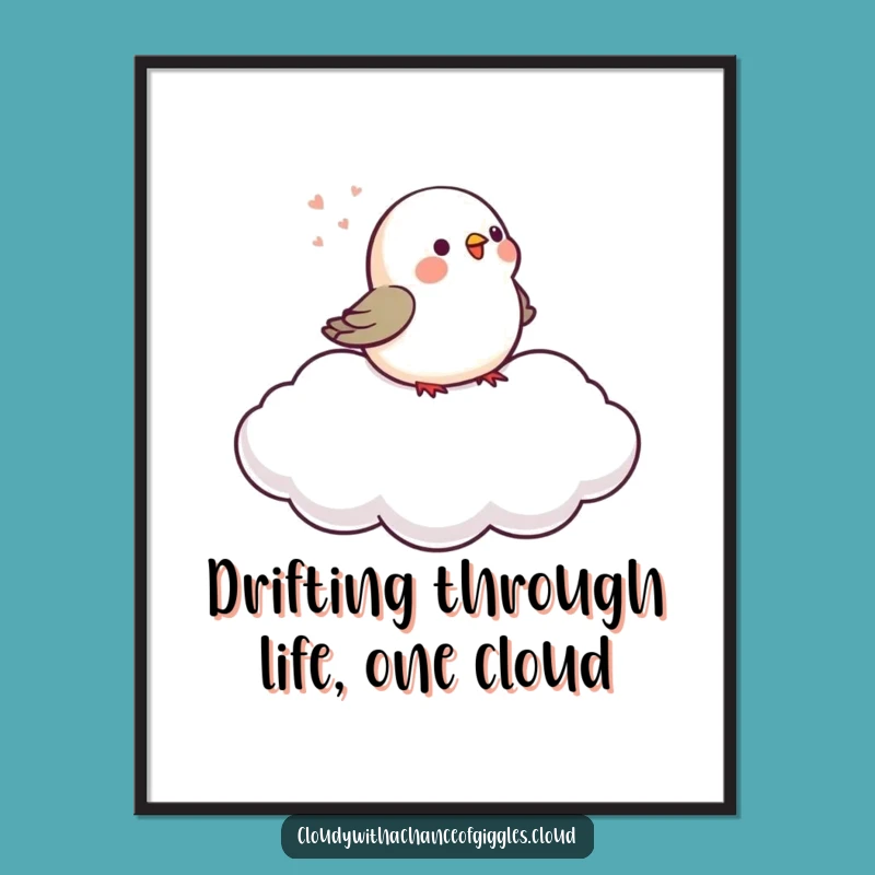 Free Printable Wall Art: Bird Cloud Serenity, Adorable DIY Home Decor