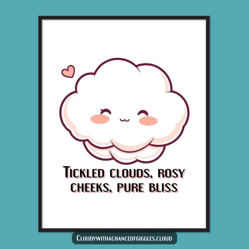 Free Printable Wall Art: Blushing Cloud Breeze Art - Downloadable Cute Decor!