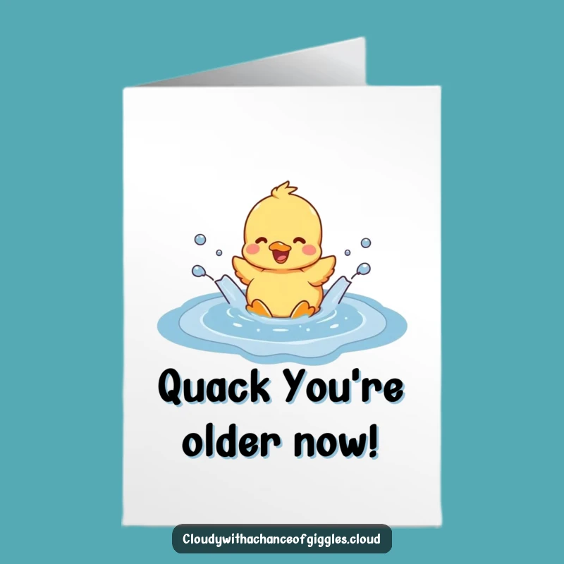 Free Printable Duckling Birthday Card: Splash into Fun with this Funny Downloadable Gift!