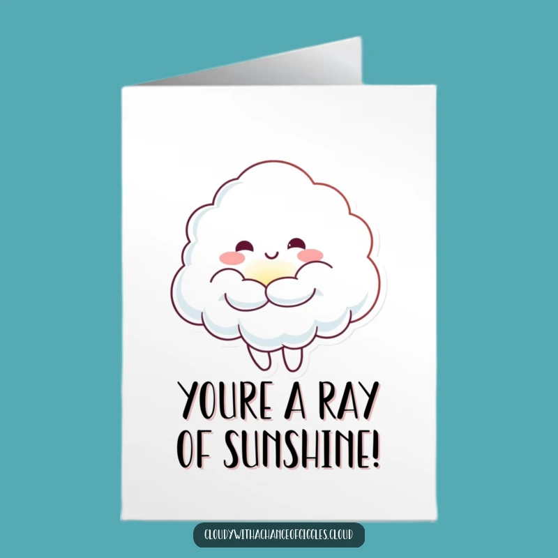 Free Printable Birthday Card: Cloud Hugs Sunbeam Humor Downloadable Gift
