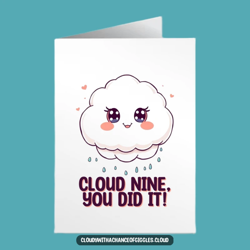 Free Printable Congrats Card: Cloud of Smiles - Happy Downloadable