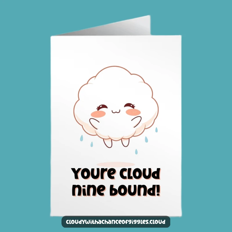 Free Printable Congrats Card: Joyful Rain Cloud Success Greeting