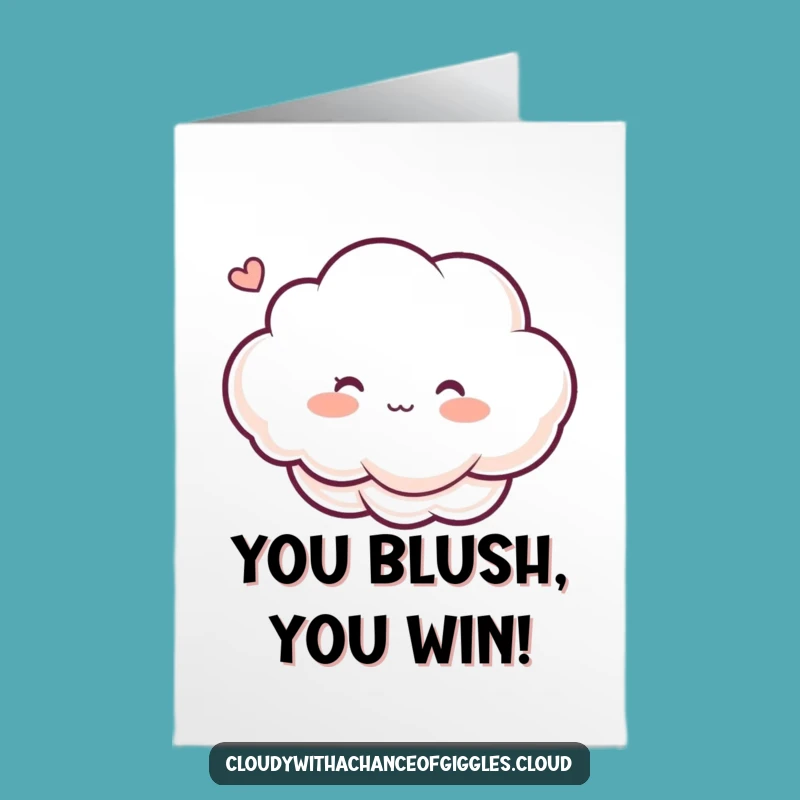 Free Printable Congrats Card: Tickled Cloud Blush - Downloadable Joyful Celebration!
