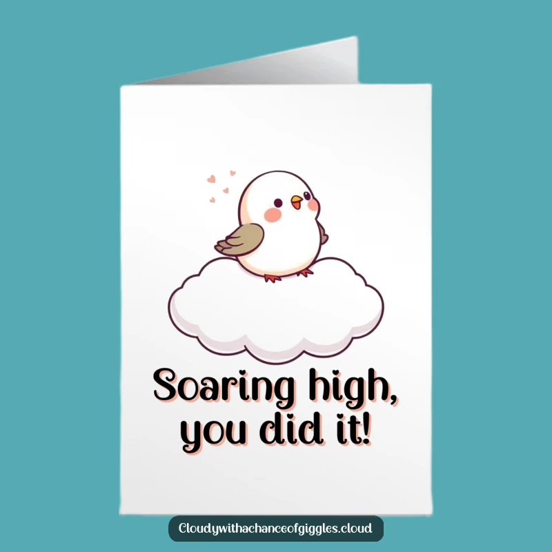 Free Printable Congrats Card: Tiny Bird Cloud, Perfect DIY Gift