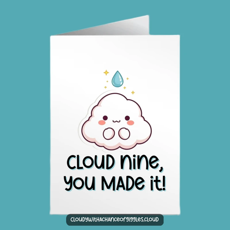 Free Printable Magical Congrats Card: Sparkle Cloud Downloadable Digital Celebration