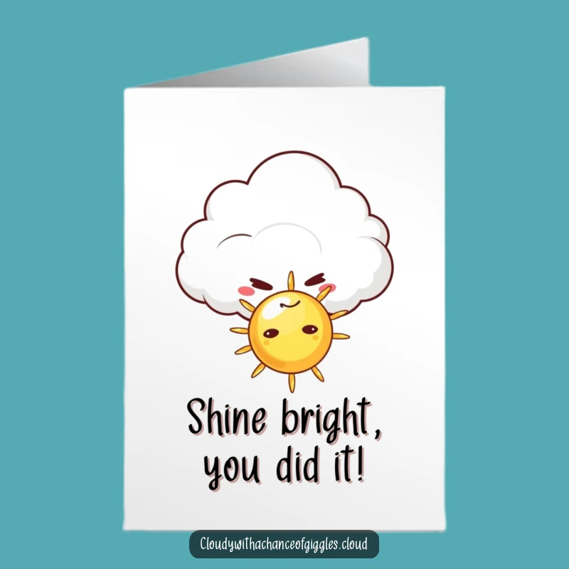 Free Printable Congrats Card: Sly Cloud Grin, Funny Downloadable Gift