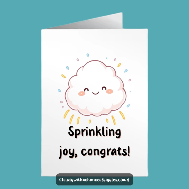 Free Printable Cloud Congratulations Card: Rainbow Sprinkles for a Joyful DIY Success