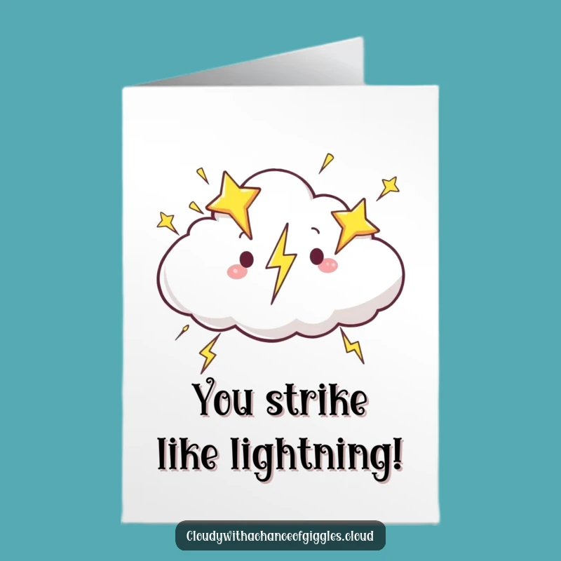Free Printable Congrats Card: Star Lightning Cloud for Your Bright Success