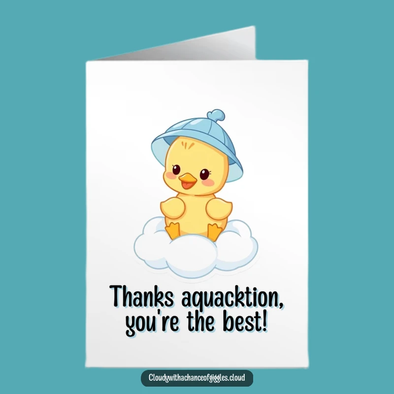 Free Printable Thank You Card: Funny Duckling Cloud, Perfect DIY Gift