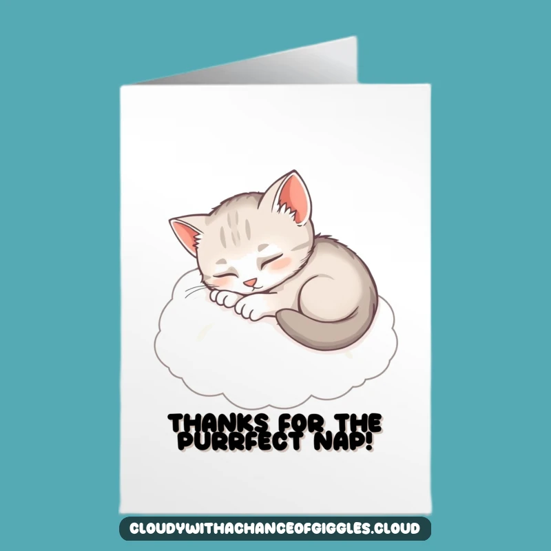 Free Printable Thank You Card: Kitten Nap! A Gentle Downloadable Gift.