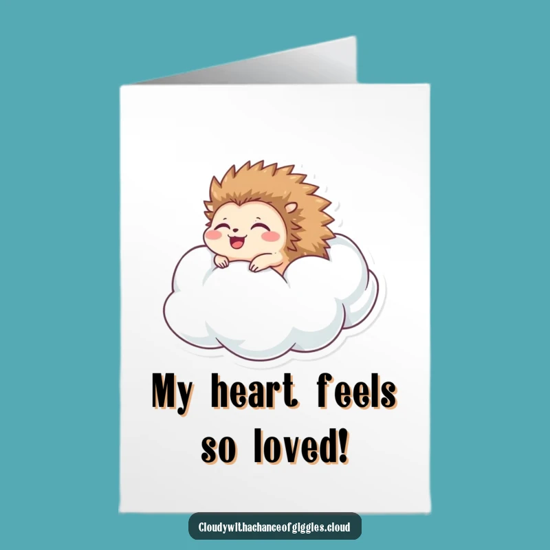 Free Printable Thank You Card: Happy Hedgehog Cloud - Print at Home Gifter!