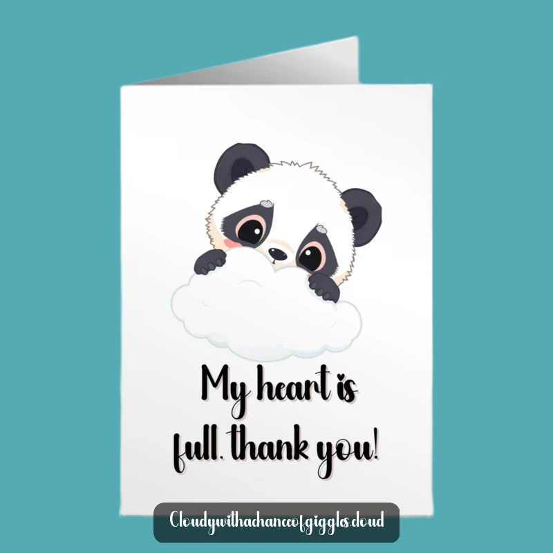 Free Printable Thank You Card: Curious Panda Cloud - Print at Home Gifter!