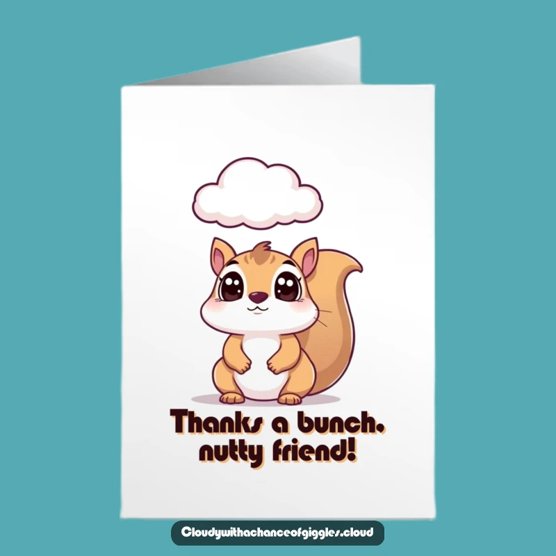 Free Printable Squirrel Thank You Card: Wide-Eyed Gratitude, Funny Downloadable Gift Expressing Thanks