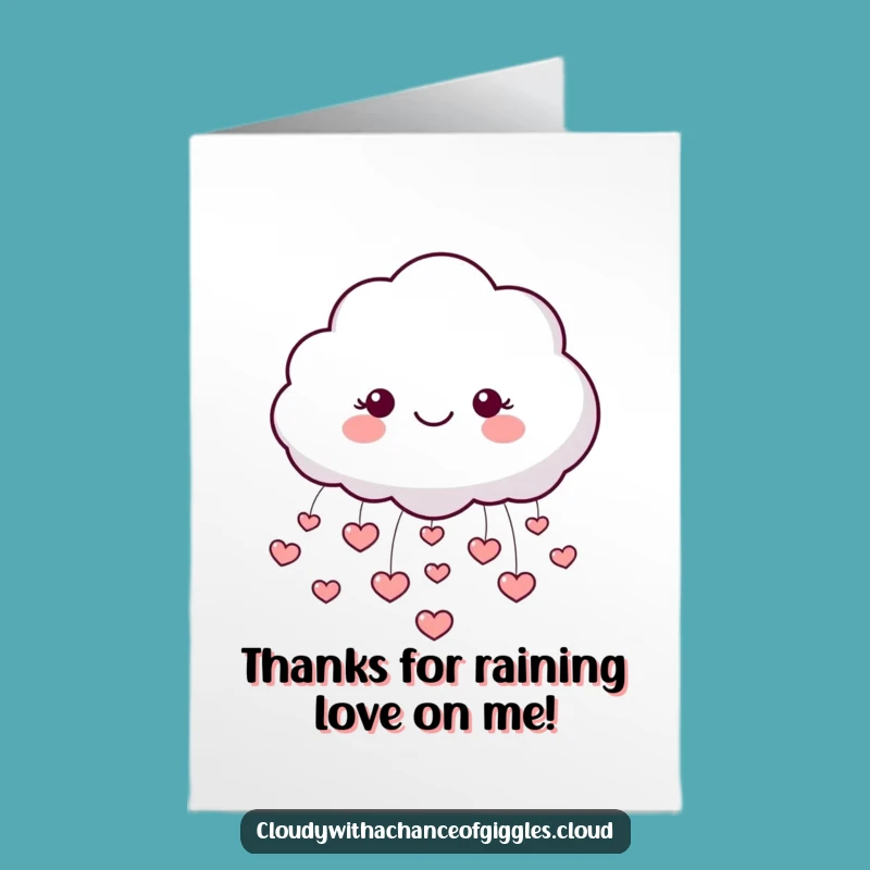 Free Printable Thank You Card: Adorable Cloud Hearts for a Grateful Note