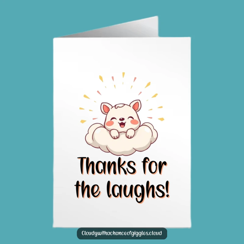 Free Printable Thank You Card: Shy Animal, Laughing Cloud Downloadable Gratitude