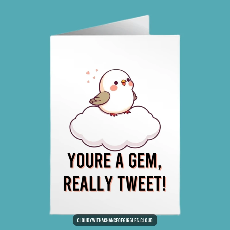 Free Printable Thank You Card: Bird Cloud Design, Perfect DIY Gift