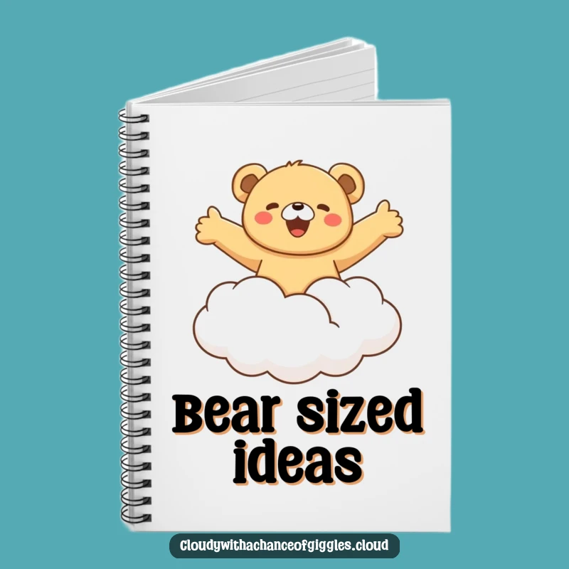 Funny Bear Cloud Ride Notebook - Gleeful Journal for Big Dreams