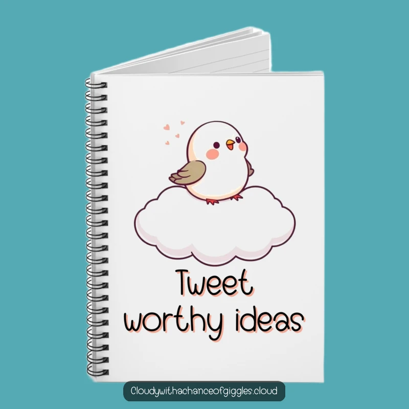 Funny Bird Cloud Notebook: Jot Down Melodies with Cartoon Cuteness