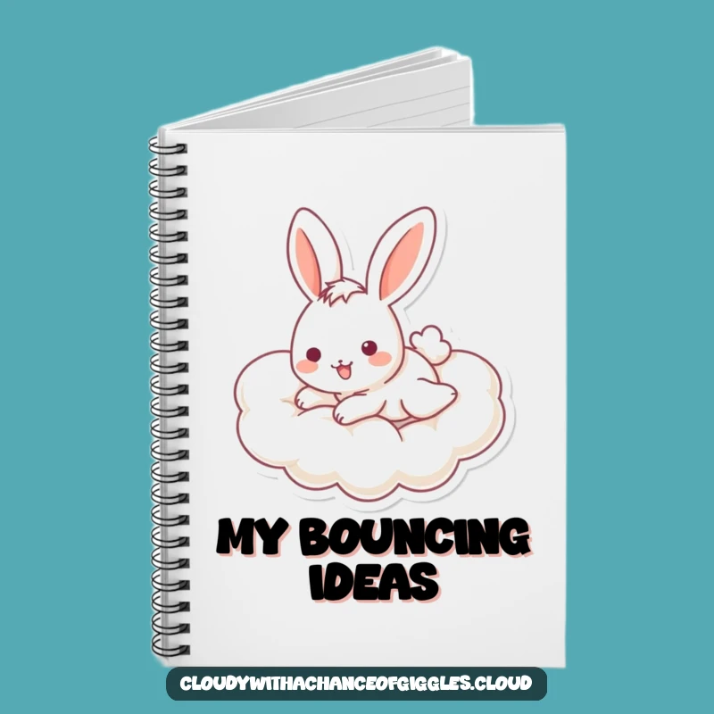Funny Bunny Cloud Notebook: Cheerful Slider Journal, Perfect Funny Gift for Notes