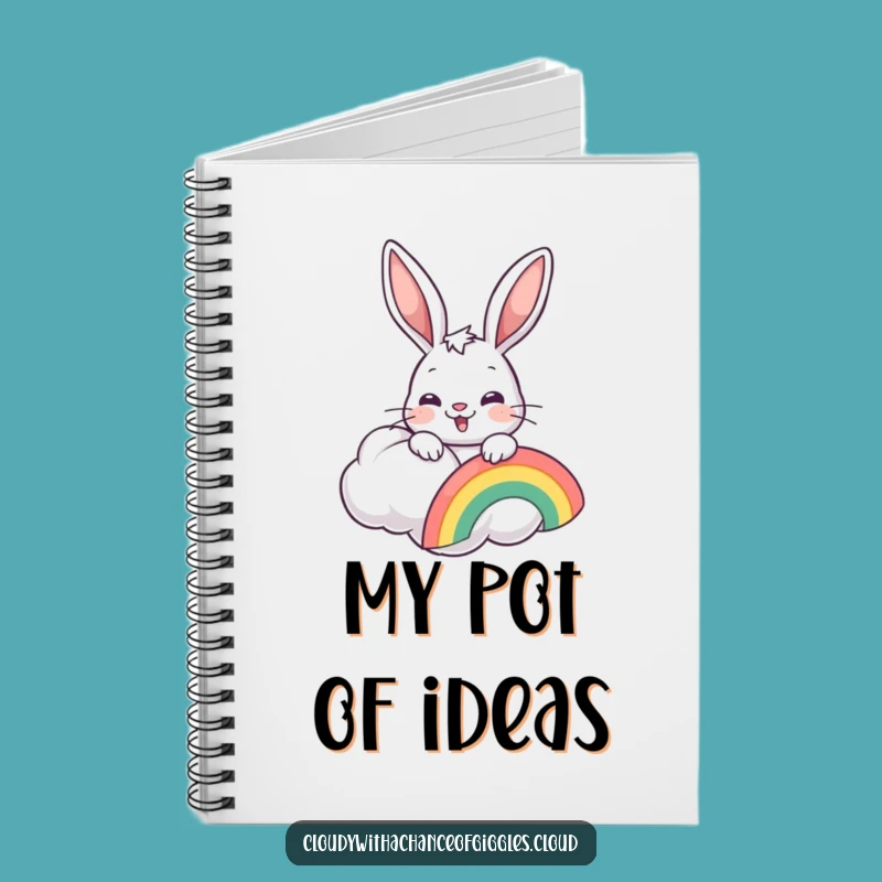 Funny Bunny Rainbow Notebook: Jot Down Ideas with Cheerful Art