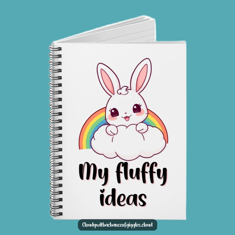Funny Bunny Rainbow Notebook - Jot Down Magical Ideas, Gift Idea