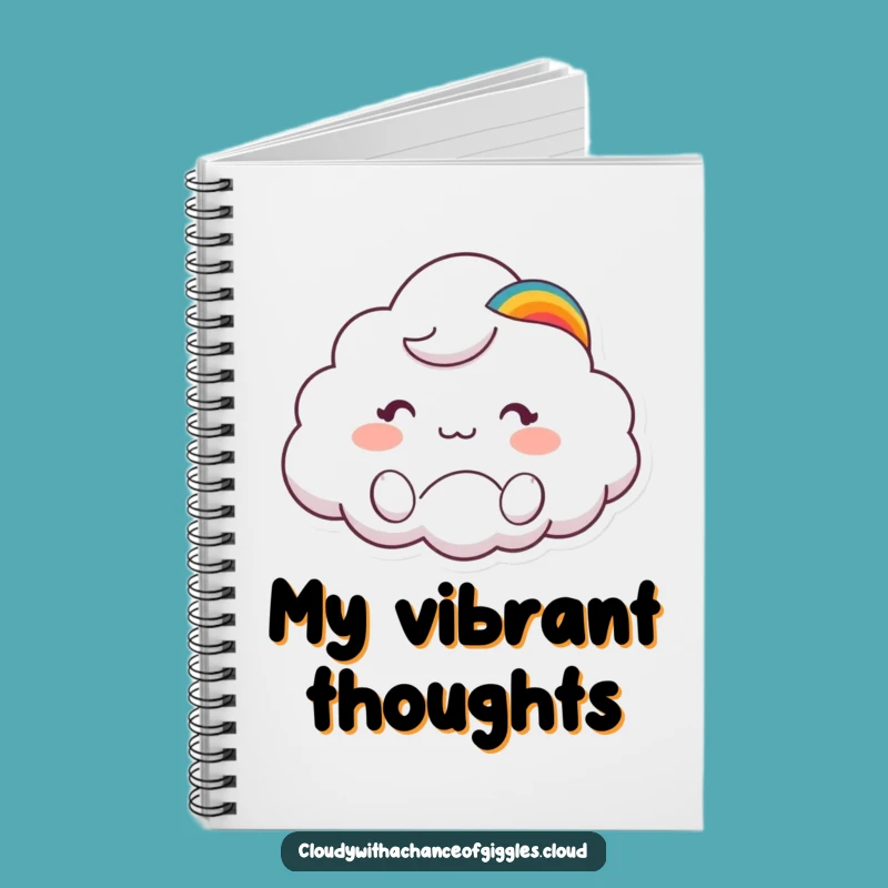 Funny Cloud Animal Notebook: Rainbow Hat Wave, Cute Journal Gift