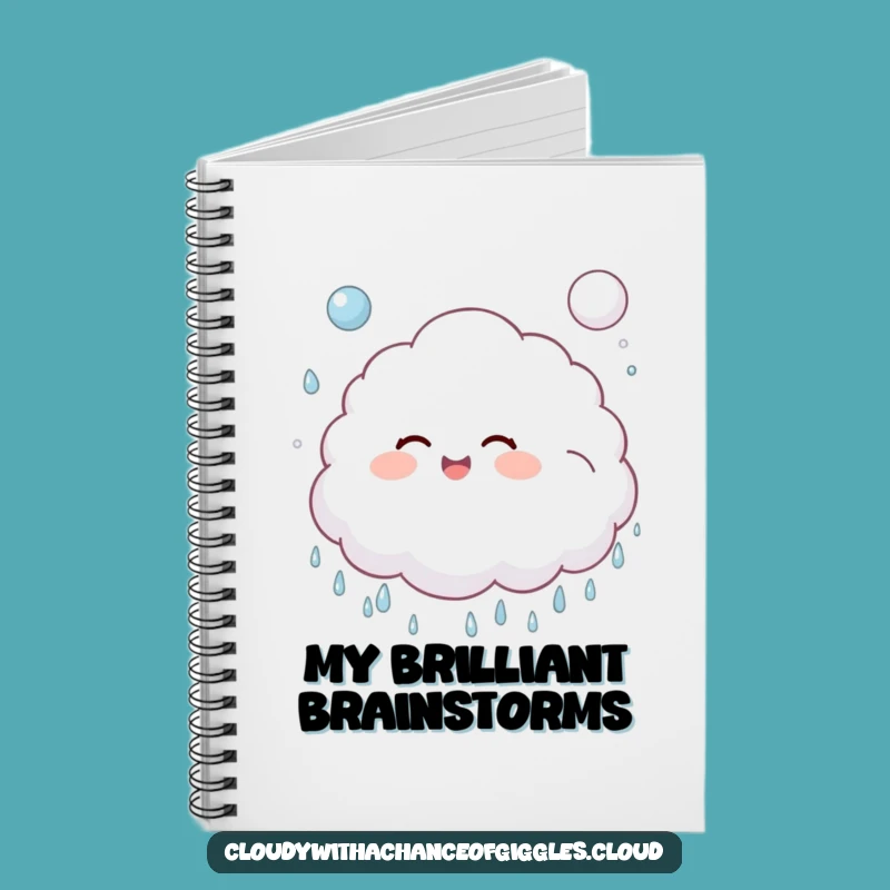 Funny Cloud Child Raindrop Notebook - Capture Your Giggles Gift!