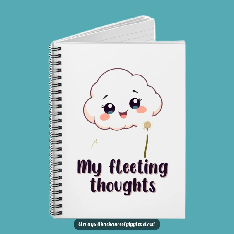 Funny Cloud Dandelion Notebook - Capture Your Pursuits Gift!
