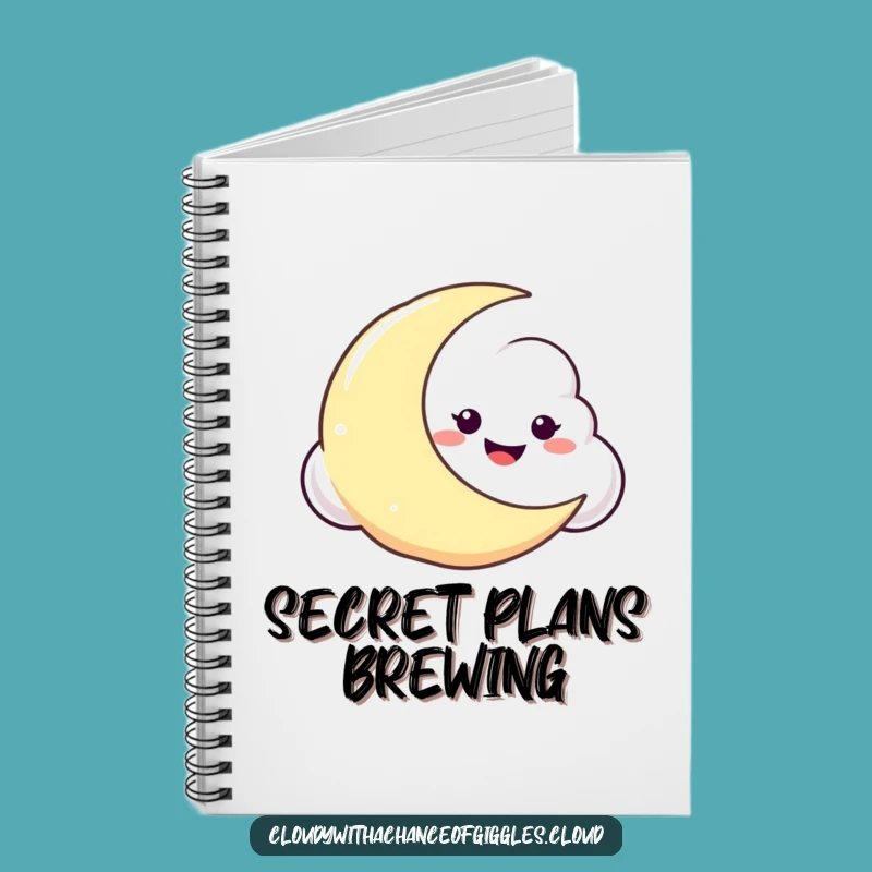 Funny Cloud Moon Notebook: Jot Down Secrets with Celestial Flair