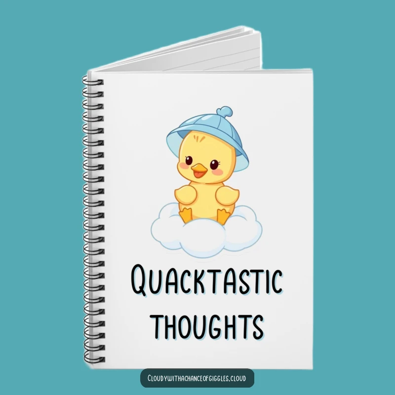 Funny Duckling Cloud Notebook: Jot Down Ideas with Cartoon Cuteness