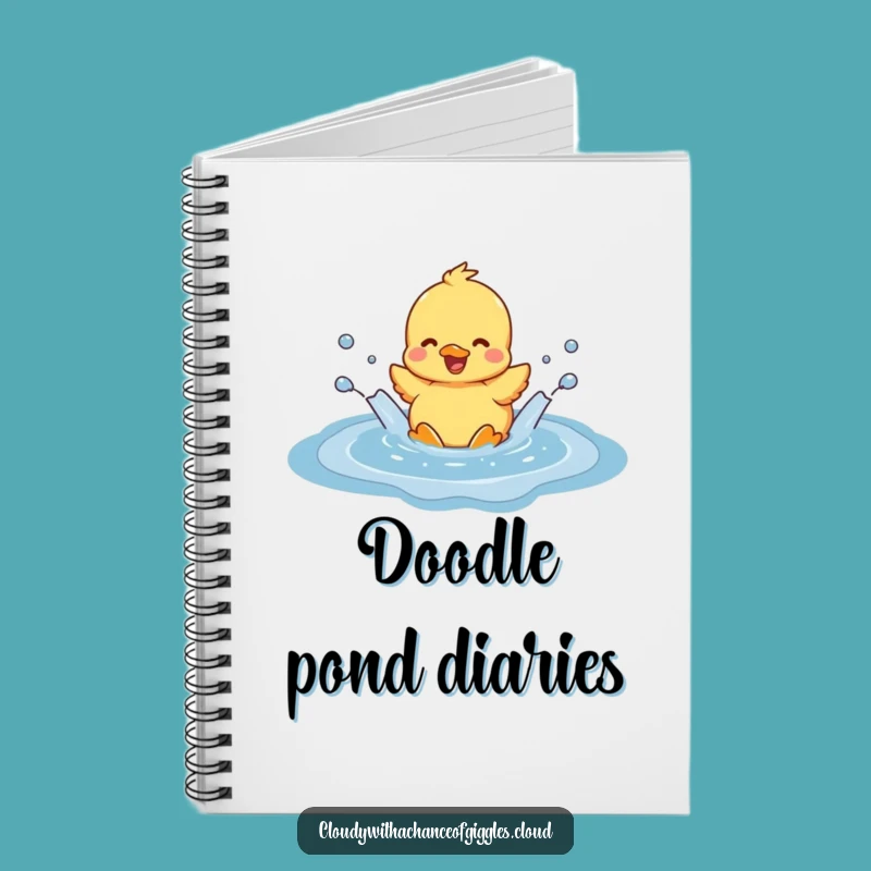 Funny Duckling Cloud Puddle Notebook: Jot Down Joyful Thoughts, Perfect Gift