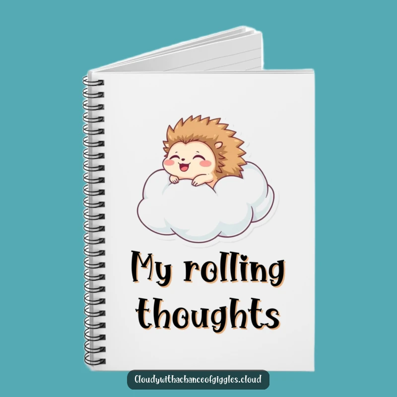 Funny Hedgehog Cloud Notebook: Delighted Roller Journal, Perfect Funny Gift for Notes