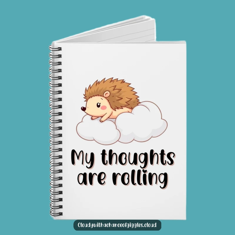 Funny Hedgehog Cloud Notebook: Journal Your Adventures & Gift