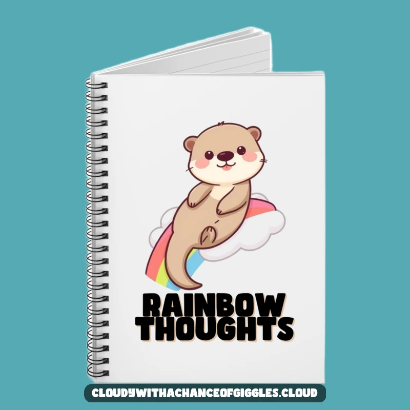 Funny Otter Rainbow Notebook: Jot Down Adventures with Cartoon Joy