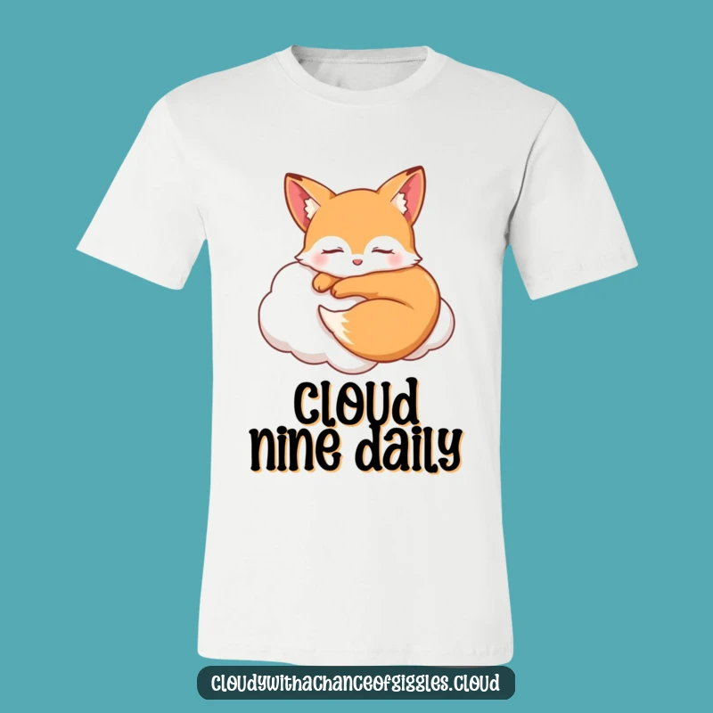 Funny Sleepy Fox Cloud T-Shirt - Hilarious Dreamy Comfort Tee