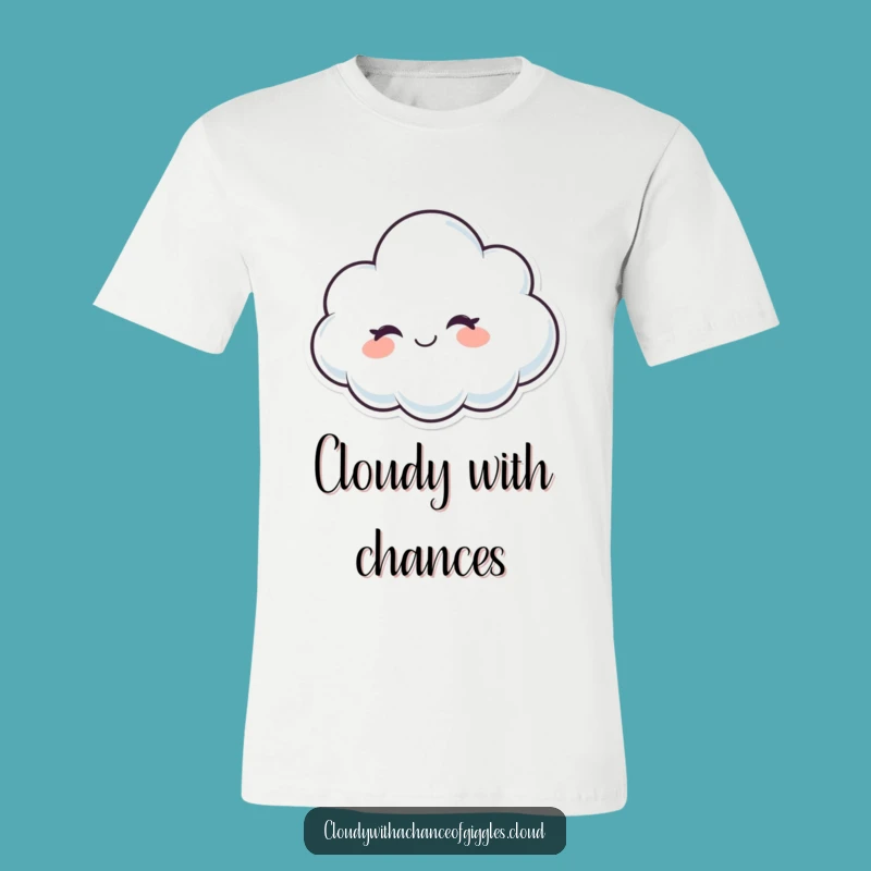 Funny Cloud Wink T-Shirt - Wear Your Smile with this Cheerful Character Tee!