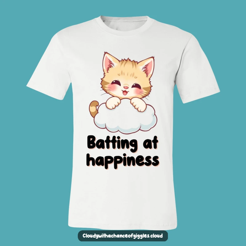 Funny Kitten Cloud Chase T-Shirt - Cute Pet Graphic Tee Gift