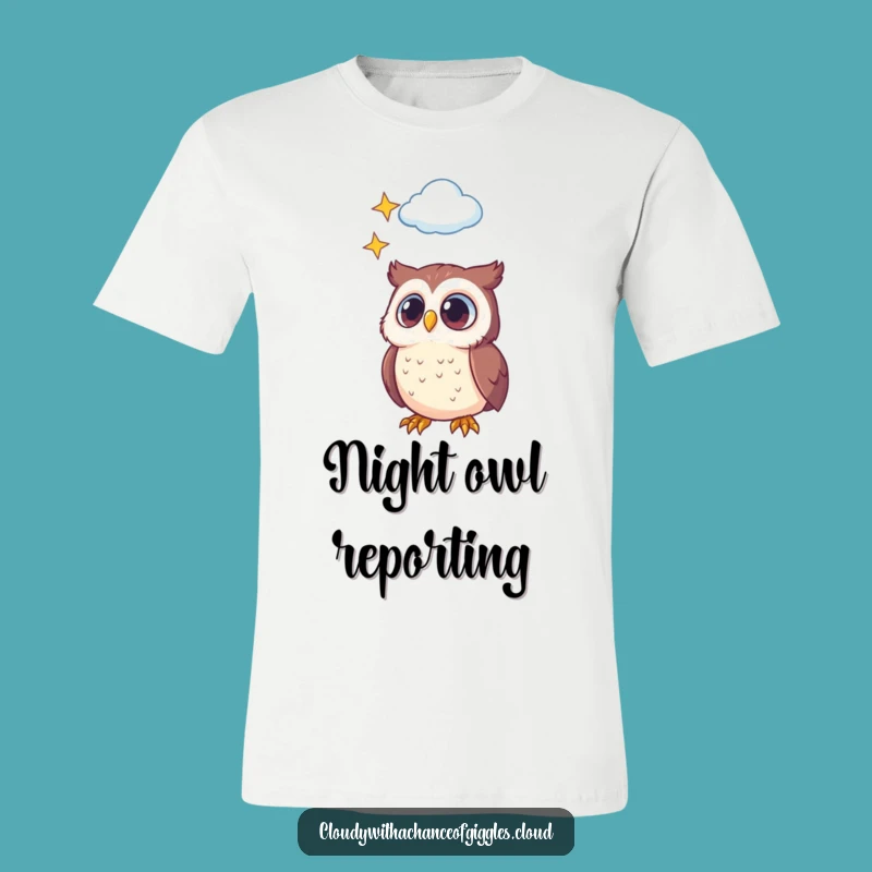Funny Owl Celestial Dreamer T-Shirt: Cute Cartoon Owl, Ideal Funny Gift