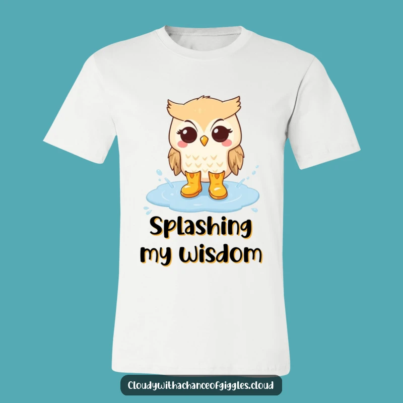 Funny Owl Cloud Splash T-Shirt - Adorable Weather Tee Gift