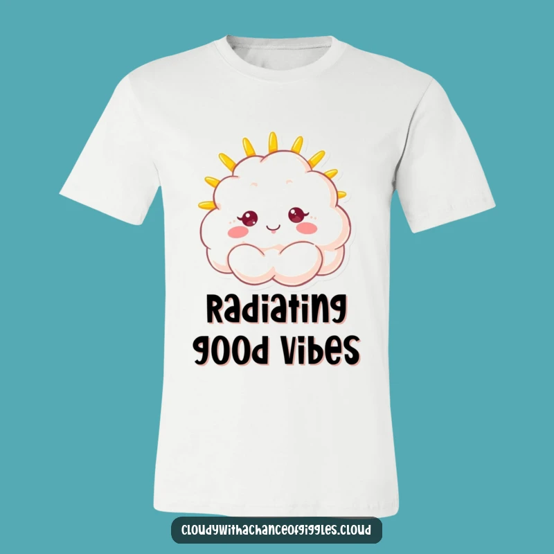Funny Sunshine Cloud T-Shirt: Fluffy Character's Beaming Face Hilarious Tee Gift