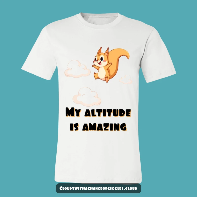 Funny Squirrel Cloud Jumper T-Shirt - Adorable Animal Graphic Tee Gift