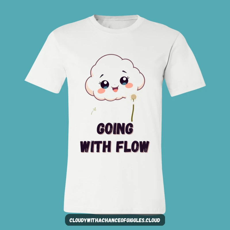 T-Shirt: Funny Cloud Dandelion Seed Pursuit - Playful Chase Gift!