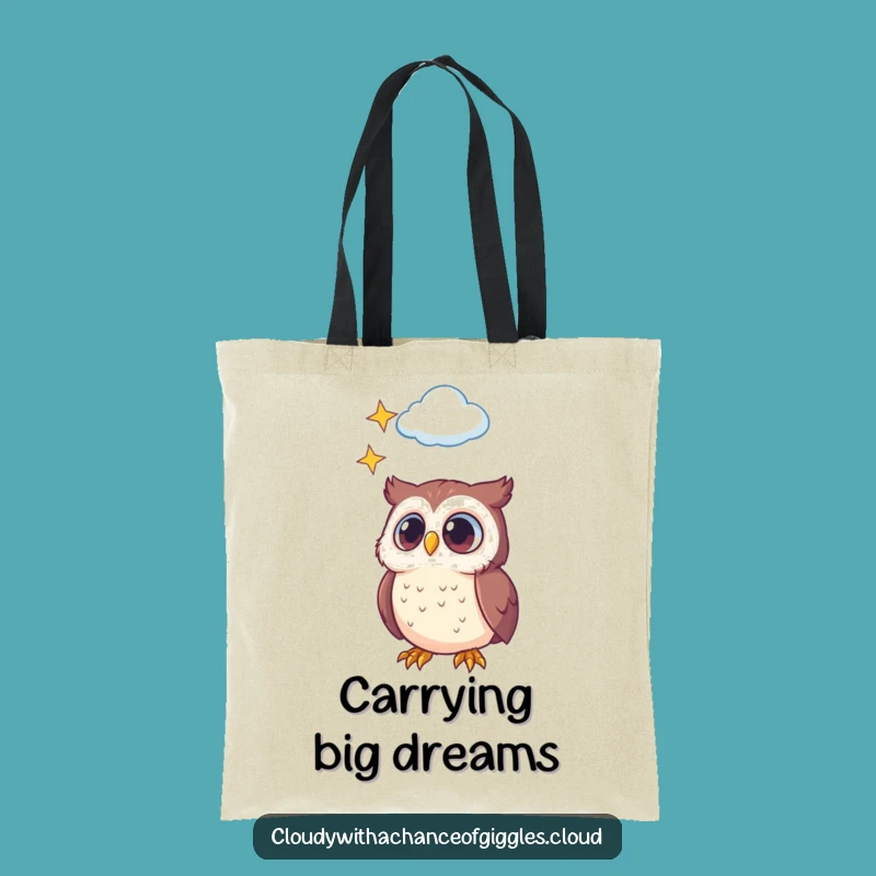 Funny Owl Star Cloud Tote Bag: Whimsical Art, Perfect Funny Everyday Carry