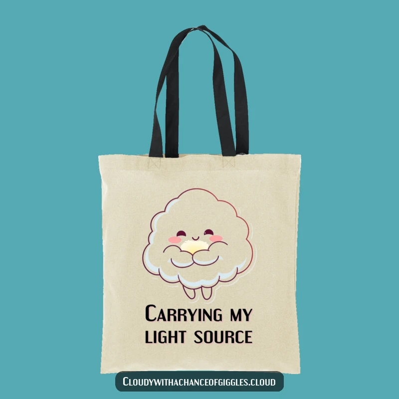 Funny Cloud Sunbeam Hug Tote Bag: Cheerful Carry-All, Perfect Funny Gift