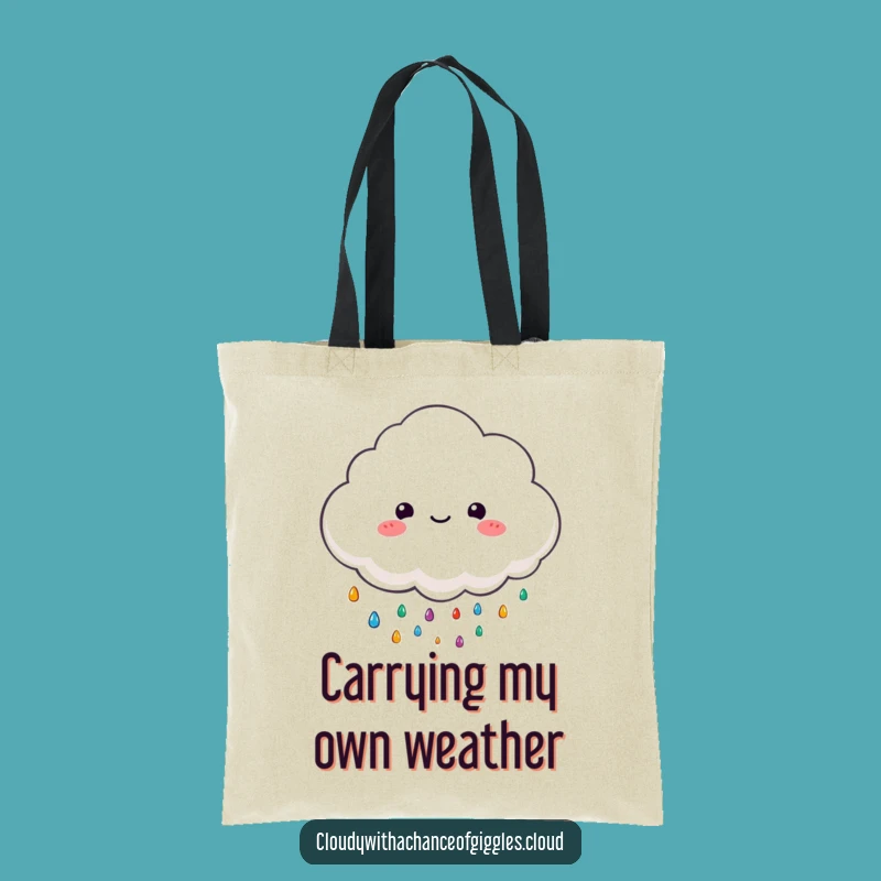 Funny Cloud Rain Tote Bag - Carry Your Cheer, Ideal Gift