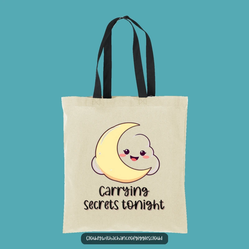 Funny Cloud Moon Tote Bag: Carry Your Secrets with Playful Style