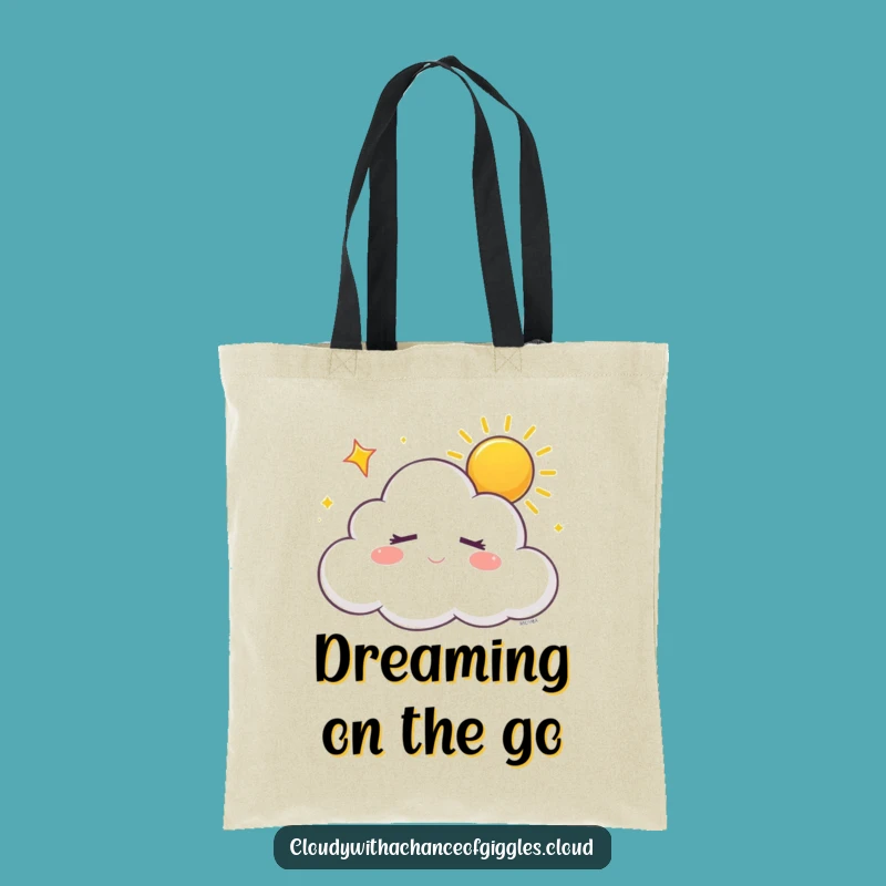 Funny Sleepy Cloud Tote Bag: Carry Your Dreams with You