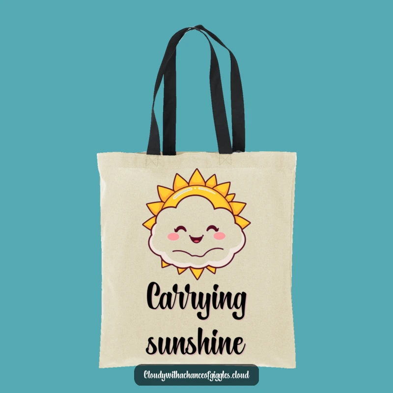 Funny Sun Cloud Tote Bag: Cheerful & Hilarious Everyday Carryall