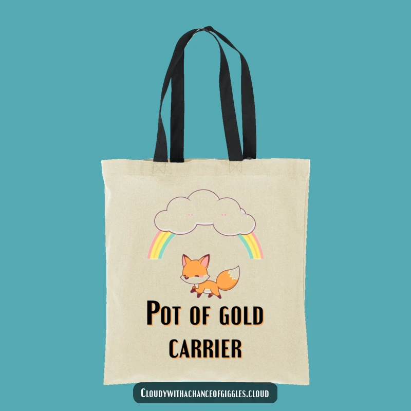 Funny Fox Rainbow Tote Bag: Magical Cloud Carryall, Perfect Funny Gift Accessory